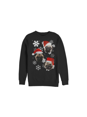 Men's Lost Gods Ugly Christmas Pug Sweatshirt