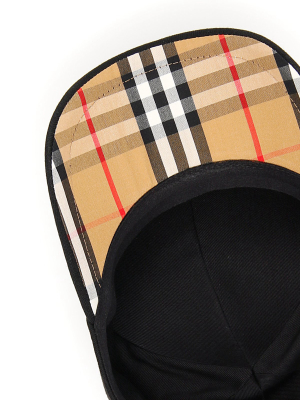 Burberry Monogram Embroidered Baseball Cap