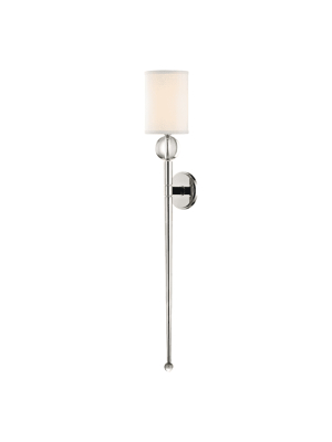 Rockland 1 Light Wall Sconce Polished Nickel