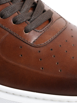 Falcone Leather Sport Lace-up Sneaker - Cognac