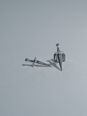 Dagger Stud Earrings | Sterling Silver