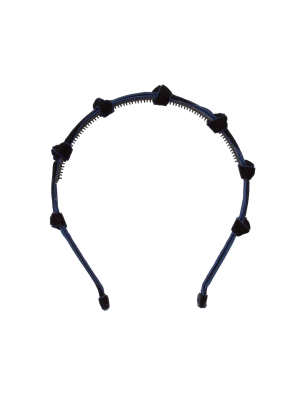 Project 6 Rosebud Headband - Navy Velvet