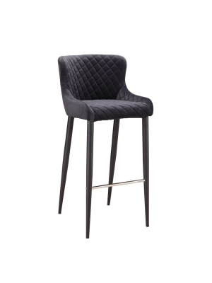 Etta Bar Stool Dark Grey