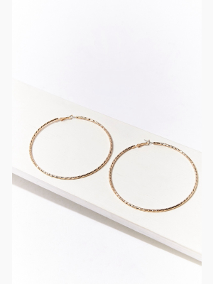 Oversized Textured Hoop Earrings