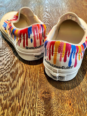 'melting Vans' Painted Sneakers