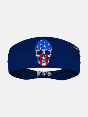 Usa American Flag Skull Headband