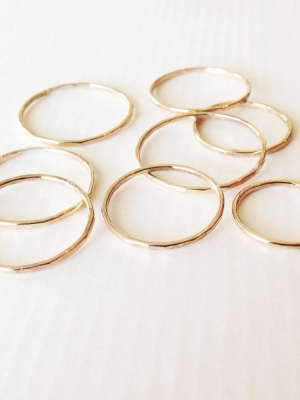 Hammered Stacking Ring Design By Agapantha