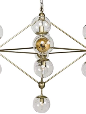 Particle Chandelier Antique Brass, Small
