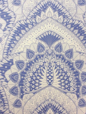 Azari Wallpaper In Blue And White By Matthew Williamson For Osborne & Little