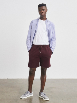 Classic Organic Sweatshorts - Oxblood Red