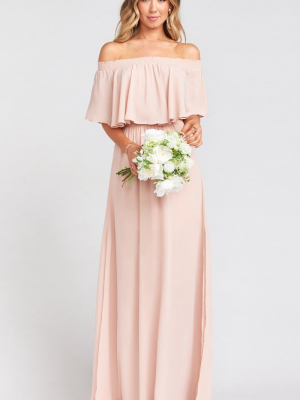 Hacienda Maxi Dress ~ Dusty Blush Crisp