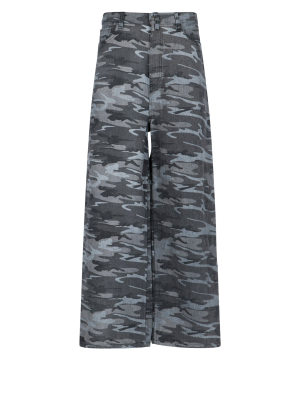 Balenciaga Camouflage Wide-leg Jeans