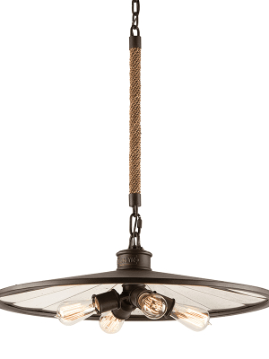 Brooklyn 4lt Pendant Medium Brooklyn Bronze