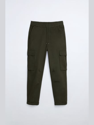 Textured Cargo Pants