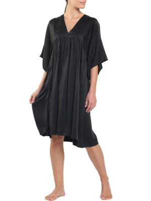 Washable Silk Nap Dress In Black