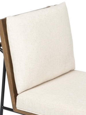 Crete Dining Chair, Savile Flax / Brown Frame, Set Of 2