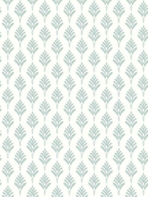 French Scallop Wallpaper In Mint From The Water's Edge Collection By York Wallcoverings