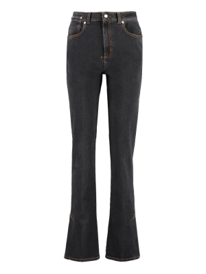 Alexander Mcqueen Low-rise Bootcut Denim Jeans