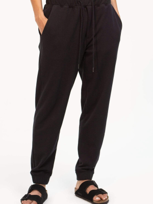 Franky French Terry Sweatpant - Washed Black