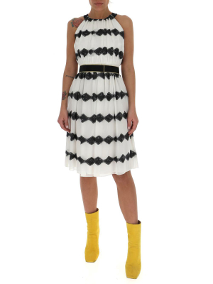 Max Mara Geometric Print Midi Dress