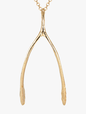 Wishbone Pendant Necklace