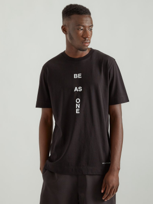 S/s Be As One T-shirt In Black