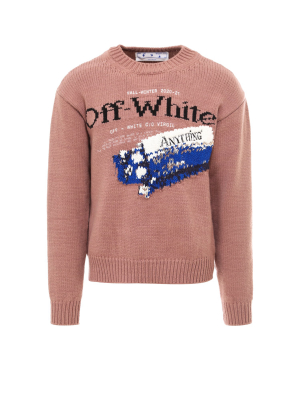 Off-white Logo Intarsia Knitted Sweater