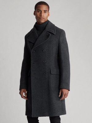 Wool-blend Melton Car Coat