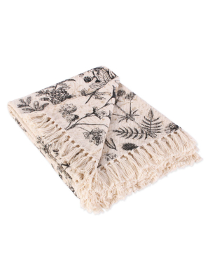 Botanical Printed Throw - Design Imports