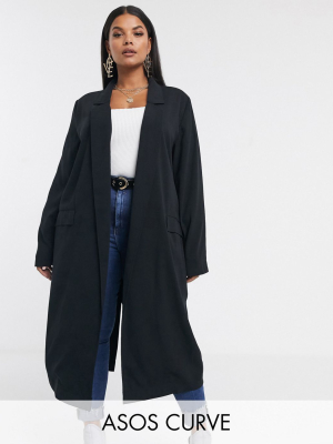 Asos Design Curve Soft Duster In Black