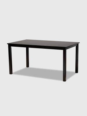 Eveline Rectangular Wood Dining Table Espresso - Baxton Studio