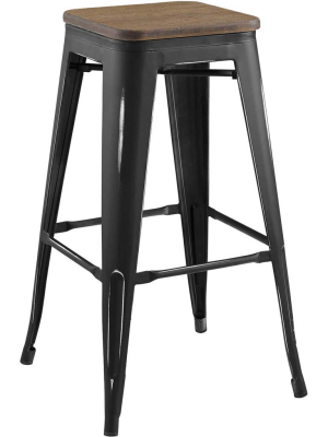 Panora Metal Bar Stool Black