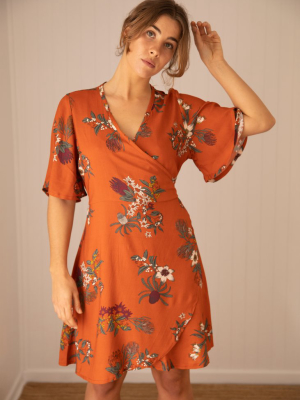 Wilder Wrap Dress Native Floral