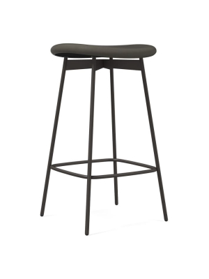 Modern Petal Backless Counter Stool - Vegan Leather