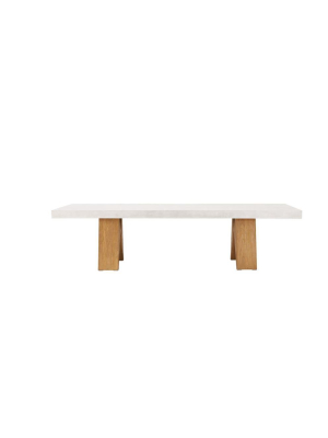 Clip Dining Table 87”- Ivory White