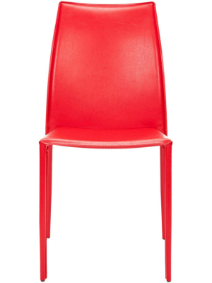 Korbin Stacking Side Chair (set Of 2) - Red - Safavieh.