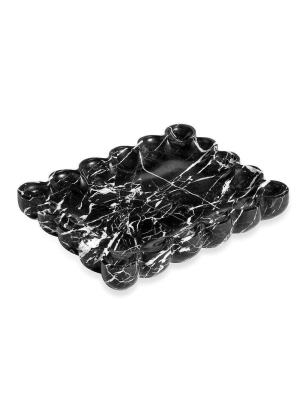 Interlude Home Bliss Scalloped Tray In Black