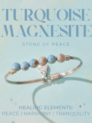Turquoise Magnesite Energy Stone Bracelet For Peace