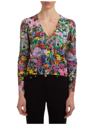 Moschino Floral Print Cardigan