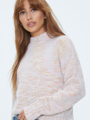 Marled Mock Neck Sweater