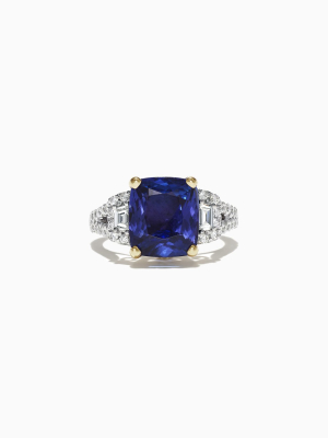 Effy Limited Edition 18k Two Tone Gold Tanzanite And Diamond Ring, 4.52 Tcw