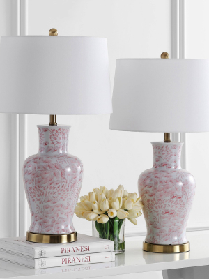 Set Of 2 Calli Table Lamps Pink/white (includes Led Light Bulb) - Safavieh