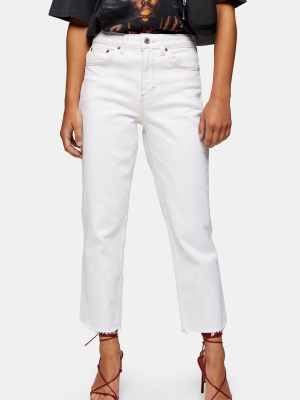 Petite White Straight Jeans