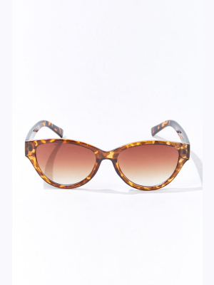 Tortoiseshell Oval Gradient Sunglasses