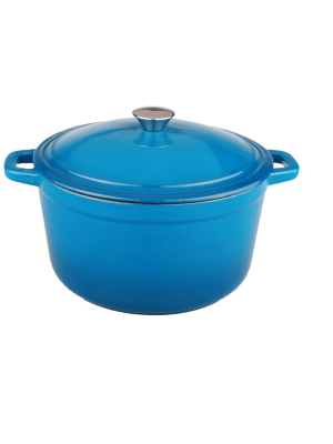 Berghoff Neo 5 Qt Cast Iron Oval Covered Casserole, Blue