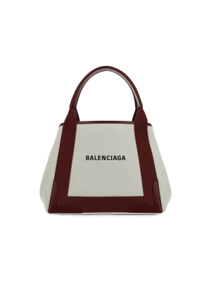 Balenciaga Navy Cabas Tote Bag