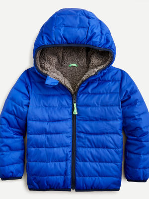 Kids' Reversible Sherpa Puffer Jacket