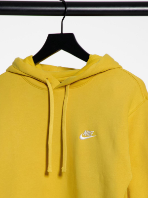 Nike Club Hoodie In Mustard