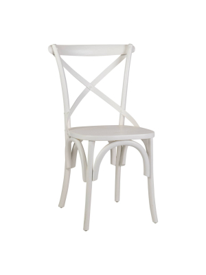 Set Of 2 Kira Mango Wood Dining Chair White - East At Main