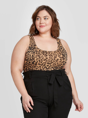 Women's Plus Size Perfect Tank Top - Ava & Viv™ Brown